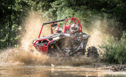 Polaris 2016 RZR XP 1000 EPS – Titanium Matte Metallic – High Lifter Edition mud shot